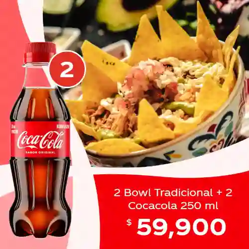 2 Bowl Tradicional + 2 Cocacola 250 ml