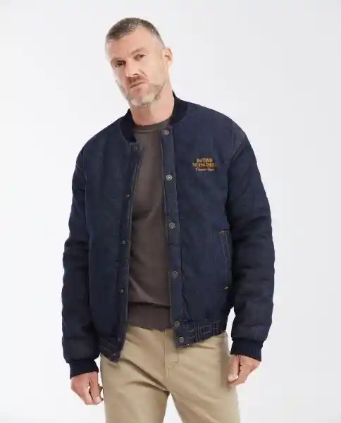 Chaqueta Bomber Denim Ult Azul Clásico Oscuro Talla S Chevignon