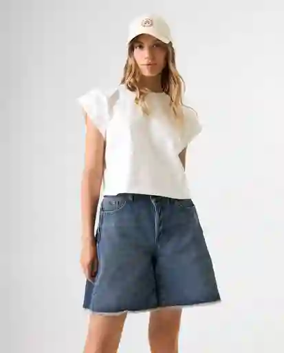 Camiseta Mujer Crudo Talla M 602G006_CRU110606 Americanino