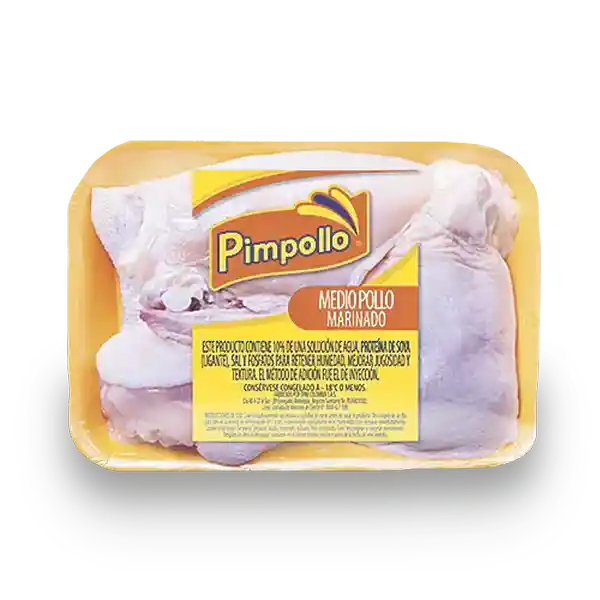 Pimpollo Medio Pollo Marinado Congelado