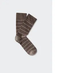 Calcetines Stripe Marron Talla 99 Hombre Mango