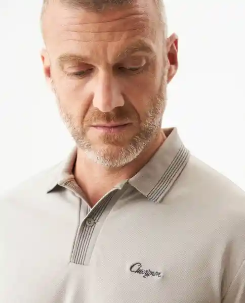 Camiseta Polo # With Collar Beige Arena Claro Talla S Chevignon