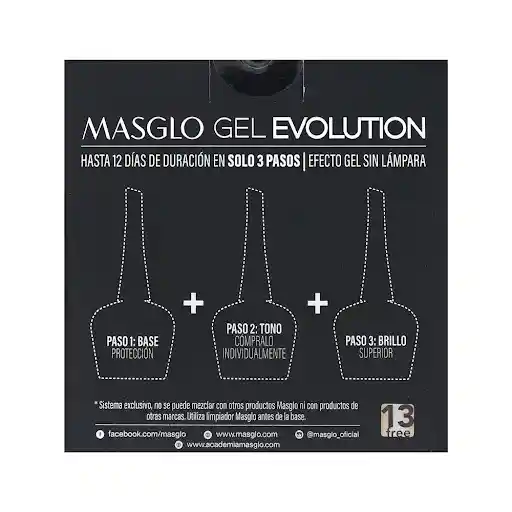 Masglo Kit de Esmalte en Gel Evolution Secado Extra Rápido