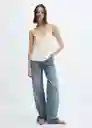 Top Raquel Crudo Talla S Mujer Mango