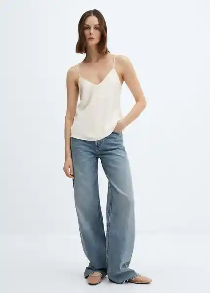 Top Raquel Crudo Talla S Mujer Mango