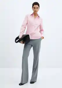 Camisa Sofía Rosa Talla M Mujer Mango