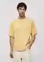 Camiseta Molina Amarillo Talla L Hombre Mango
