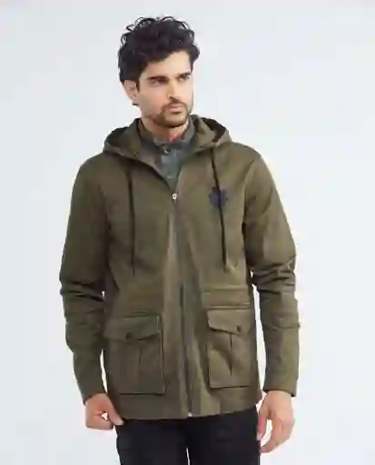 Utility Jacket Verde Galeras Ultraoscuro Talla Xl Hombre Chevignon