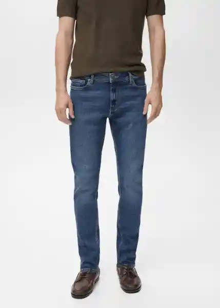 Jean Jan Tejano Oscuro Talla 40 Hombre Mango