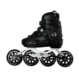 Strivo Patines Seúl Negro Plateado Talla M (35-38)