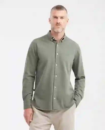 Camisa Manga Larga Jersey Verde Talla L Chevignon
