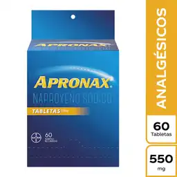 Apronax Naproxeno Sodico Blister Tabletas (550 mg).