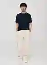 Camiseta Bellow Navy Talla L Hombre Mango