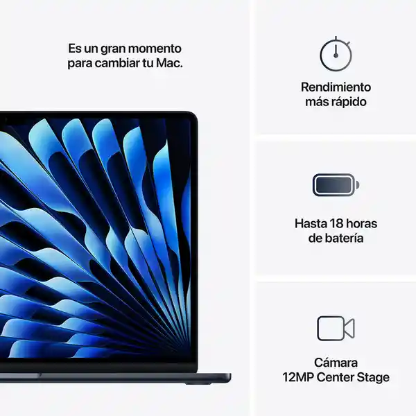 Apple Macbook Air: M4 Chip With 16Gb 256Gb SSD Midnight 15