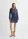 Vestido Cometa Azul Talla 22 Teen Niñas Mango