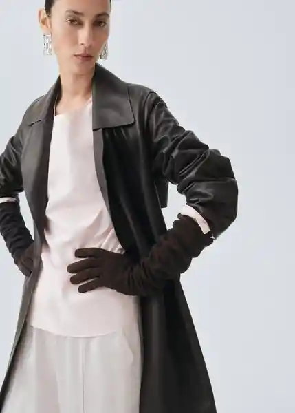 Guantes Gildas Chocolate Talla M Mujer Mango