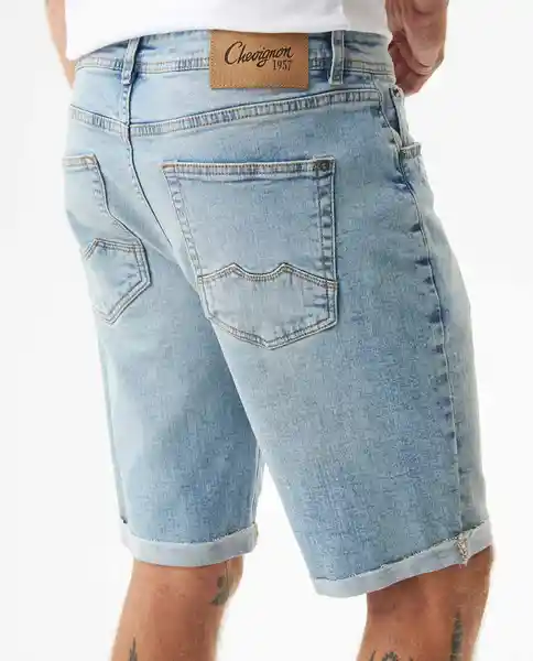 Bermuda Claro Masculino Azul Cristalino Claro Talla 36 Chevignon