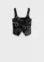 Top Liza Negro Talla S Mujer Mango