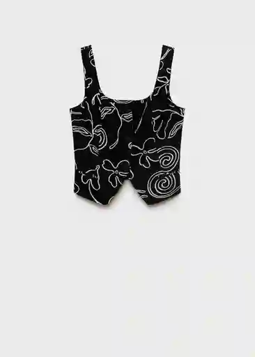 Top Liza Negro Talla S Mujer Mango
