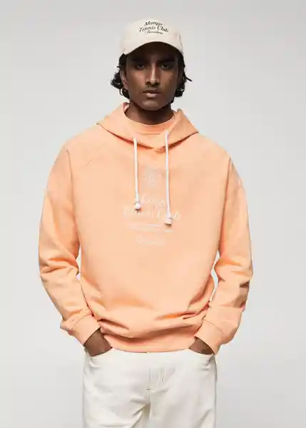 Buzo de Sudadera Pista Coral Talla XL Hombre Mango