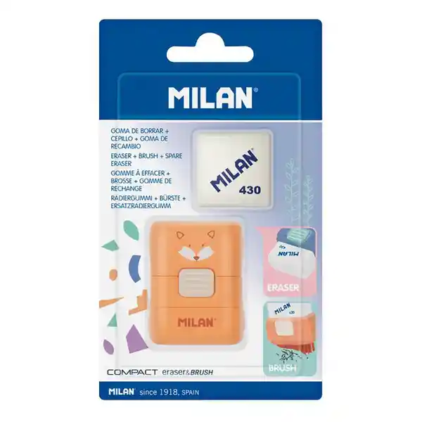 Milan Borrador de Nata Con Cepillo Fun Animails Bym10472Fa