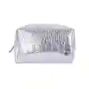 Cosmetiquera Rectangular Piel Cocodrilo Serie Plata Miniso