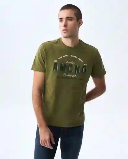 Camiseta Hombre Verde Talla XXL 841G002_VER180527 Americanino