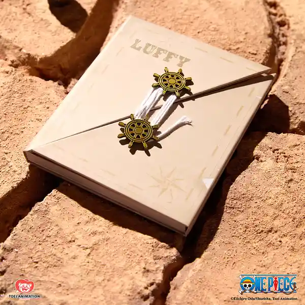 Libreta Tipo Sobre Con Botón 80 Hojas Luffy One Piece Miniso