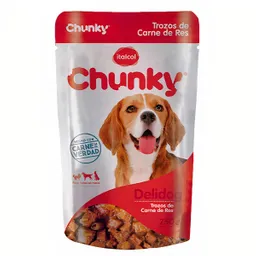 Chunky Alimento Húmedo Delidog Trozos de Carne de Res para Perro Adulto