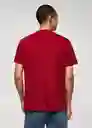 Camiseta Rabbit 2-H Rojo Talla M Hombre Mango