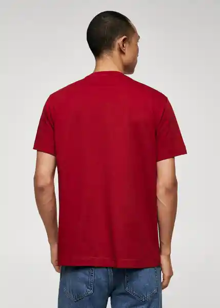 Camiseta Rabbit 2-H Rojo Talla M Hombre Mango