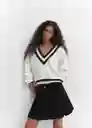 Falda Lisa Tejano Negro Talla XS Mujer Mango