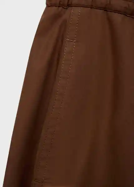 Pantalón Lupe Marrón Talla S Mujer Mango