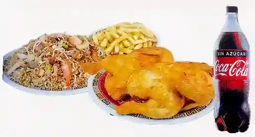 Combo Arroz Chino y 1/2 Pollo Familiar