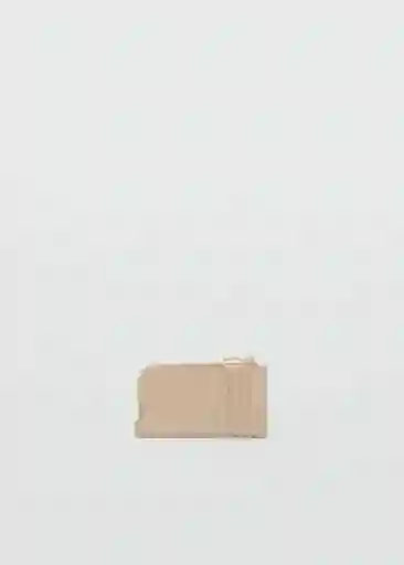 Tarjetero G Retro Beige Talla 99 Mujer Mango