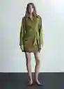 Vestido Robi2 Verde Talla XL Mujer Mango