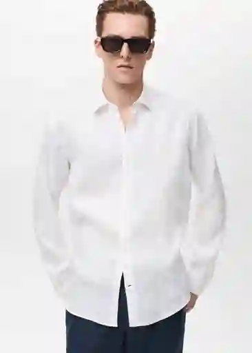Camisa Parrot Blanco Talla L Hombre Mango