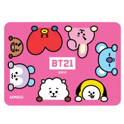 Bt21 Mouse Pad Cuadrado Rosa Colección