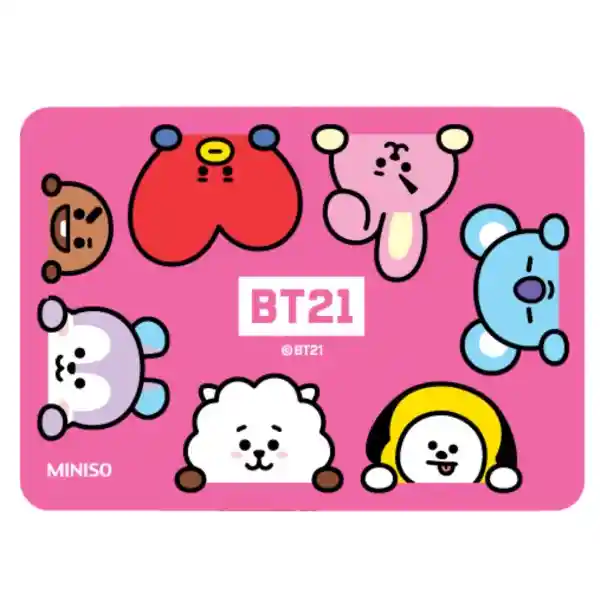 Bt21 Mouse Pad Cuadrado Rosa Colección