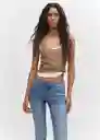 Pantalón Jean Push up Tejano Medio Talla 46 Mujer Mango