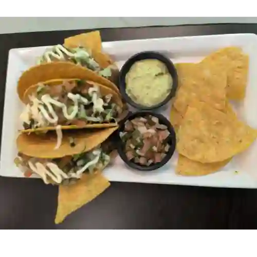 Tacos x3 de res