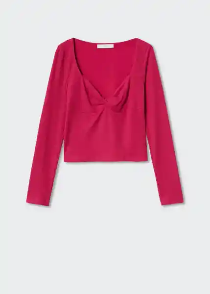 Top Pear-W Fucsia Talla S Mujer Mango