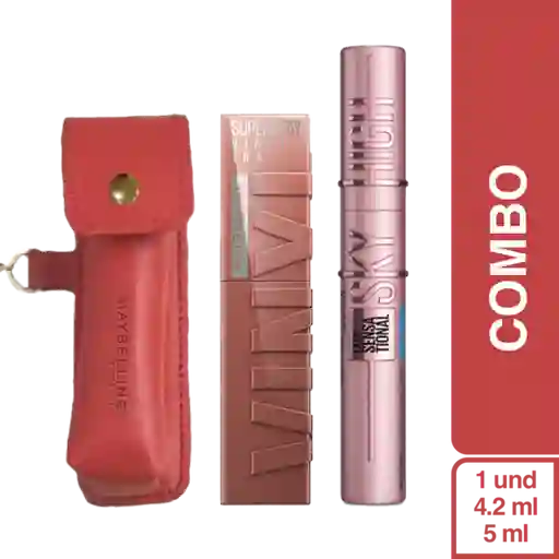 Combo Porta Labial + Vinyl Ink Punchy + Pestañina Sky High