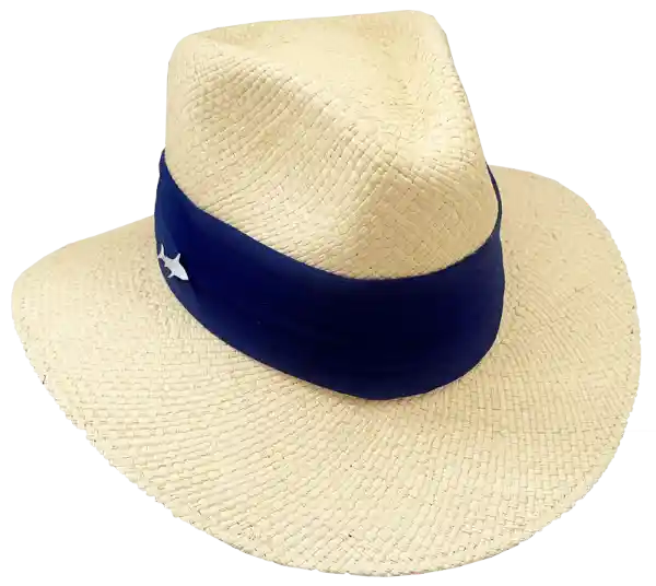 Sombrero Claro Cinta Ancha Azul Oscura T. 6 Salvador Beachwear