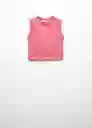 Camiseta Venecia-h Rosa Talla M Mujer Mango