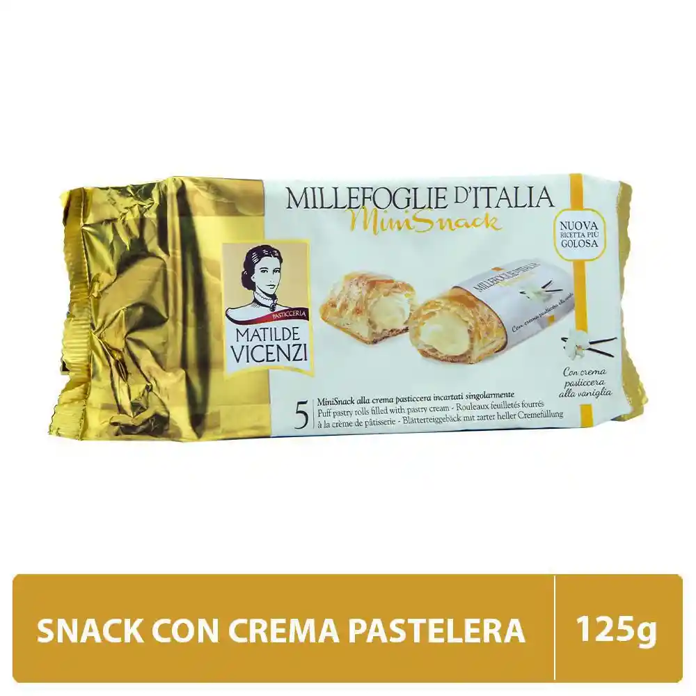 Vicenzi Galleta Mini Snack con Crema Pastelera