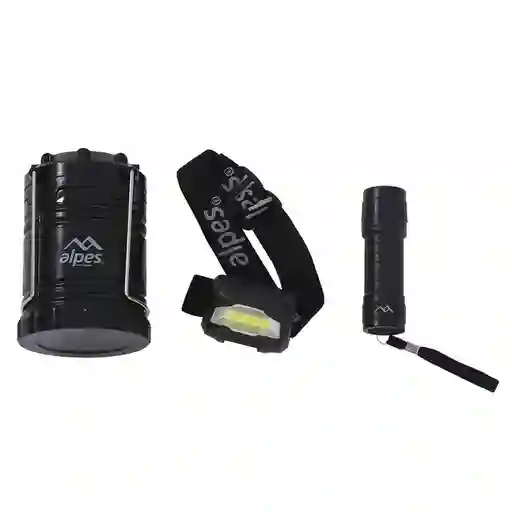 Alpes Pack Linterna + Lámpara Camping + Luz Frontal