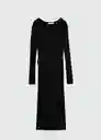 Vestido Goletabs Negro Talla XL Mujer Mango