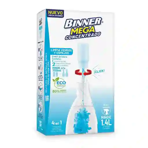 Kit Mega Concen Limpia Vidrios Binner 208261