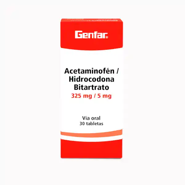 Genfar Acetaminofén / Hidrocodona (325 mg / 5 mg)